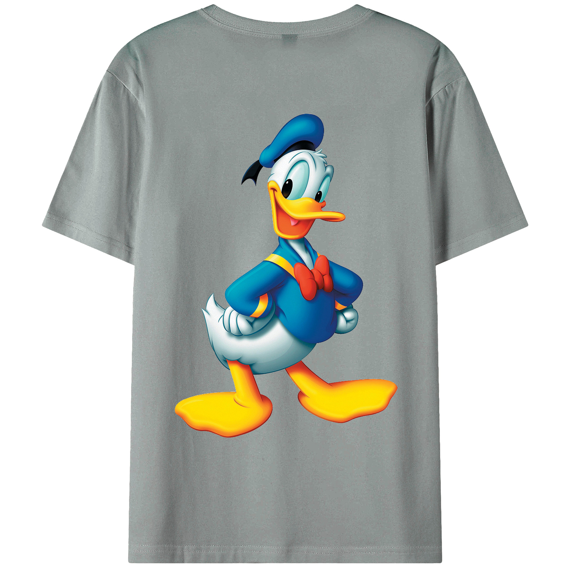 （画像用） ミッキーマウス Mickey Mouse 綿100％ メンズ半袖Tシャツ（バックプリント） 通気性